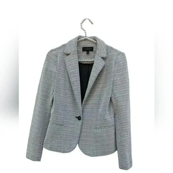 Talbots Women's One Button Closure Blue/White Lightweight Blazer Jacket Size XSm - Picture 1 of 7